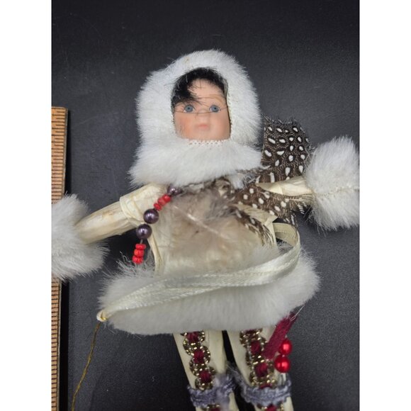 Kurt S. Adler Handcrafted Eskimo Jocelyn Mostrom Doll Ornaments - Lot Of 2 - Picture 10 of 10